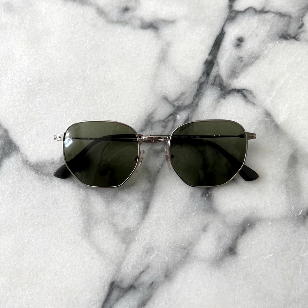 Persol 2446-S Polarized Metal Frame Sunglasses